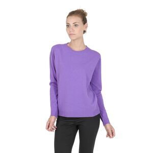 Crown of Edinburgh Cashmere Crew Neck Cashmere Sweater Women Lavanda Gloves